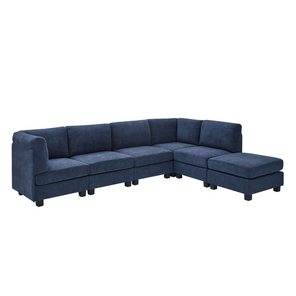 Mercury Row® Roeder 6 Piece Upholstered Sectional & Reviews Wayfair